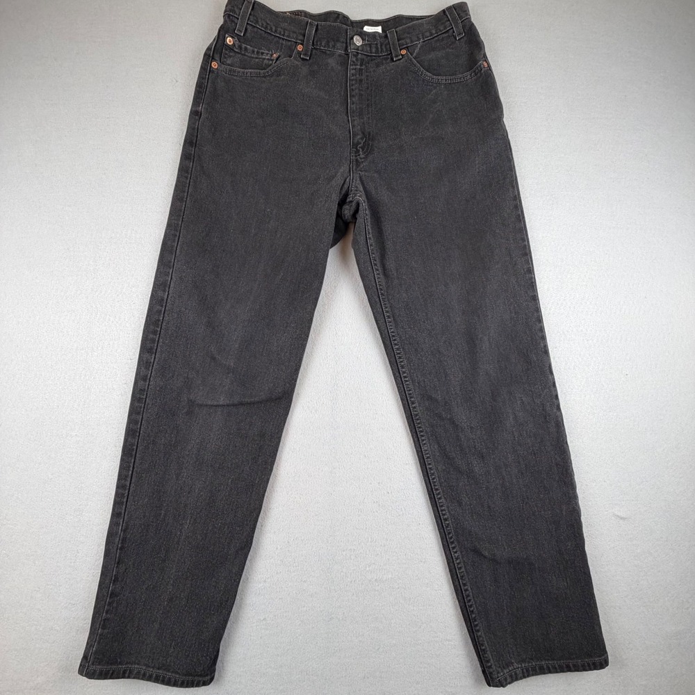 VTG Levis 550 Mens 36x32 Relaxed Tapered Black Denim Jeans Y2K